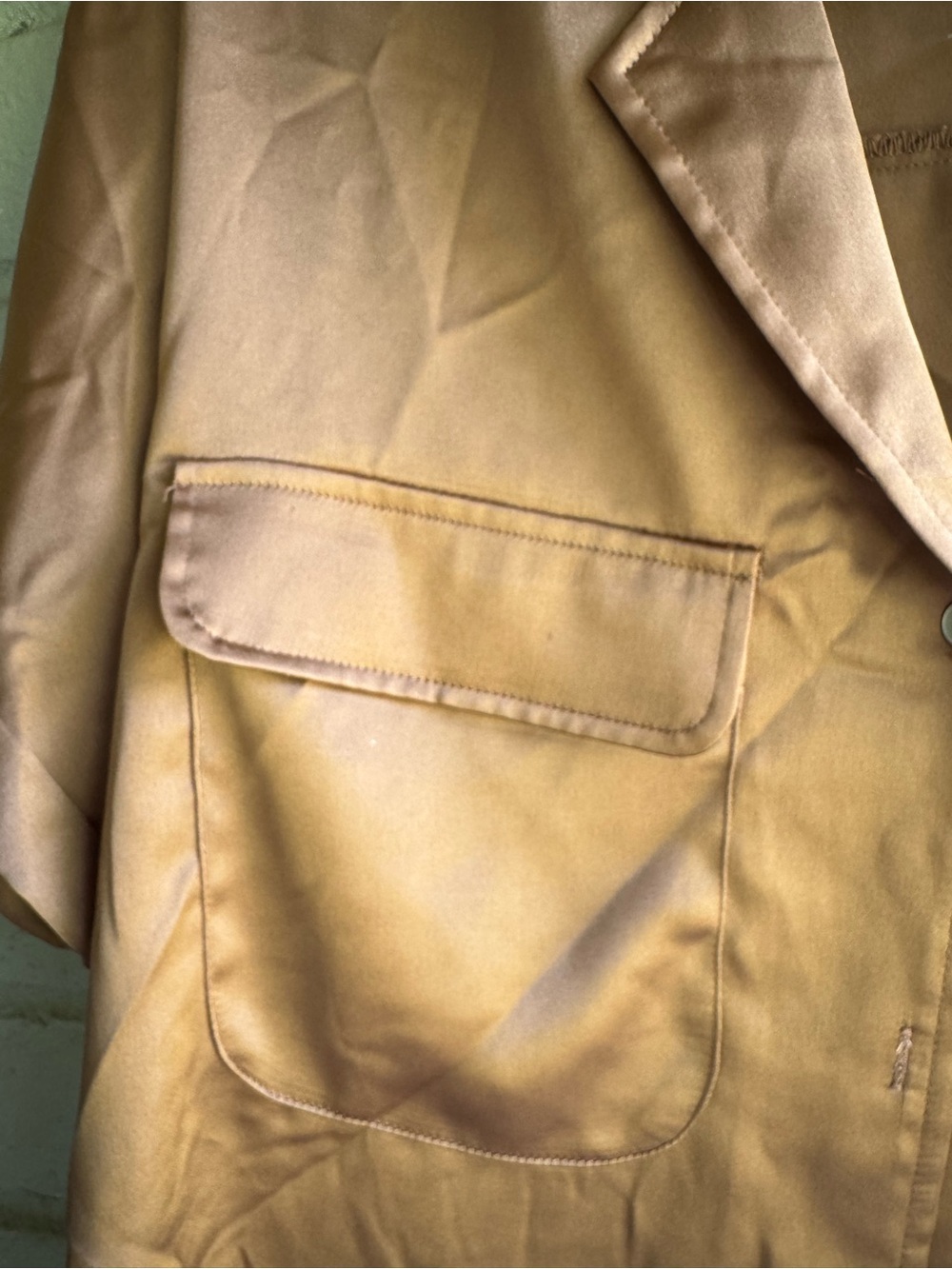 Rachel Zoe Brown Satin Shirt and Wide Leg Pants NWT Sz XL - Picture 3 of 9